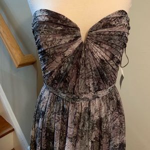 NWT Amsale Sweetheart Strapless Tulle Maxi Dress